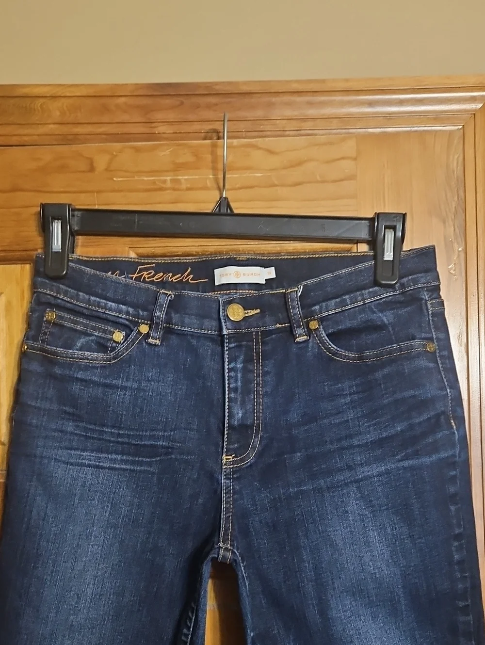 Tory Burch Straight-Leg Mid-Rise Ankle Jeans